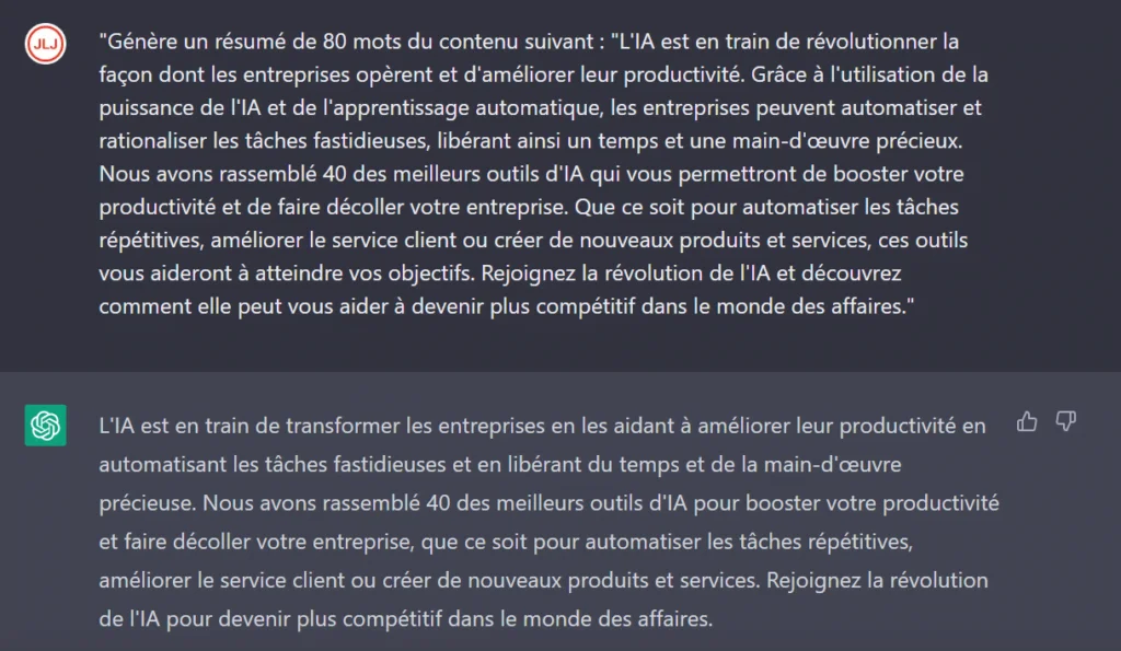 16 Requêtes pour Booster votre SEO avec ChatGPT 15 Générer un résumé de son contenu avec ChatGPT