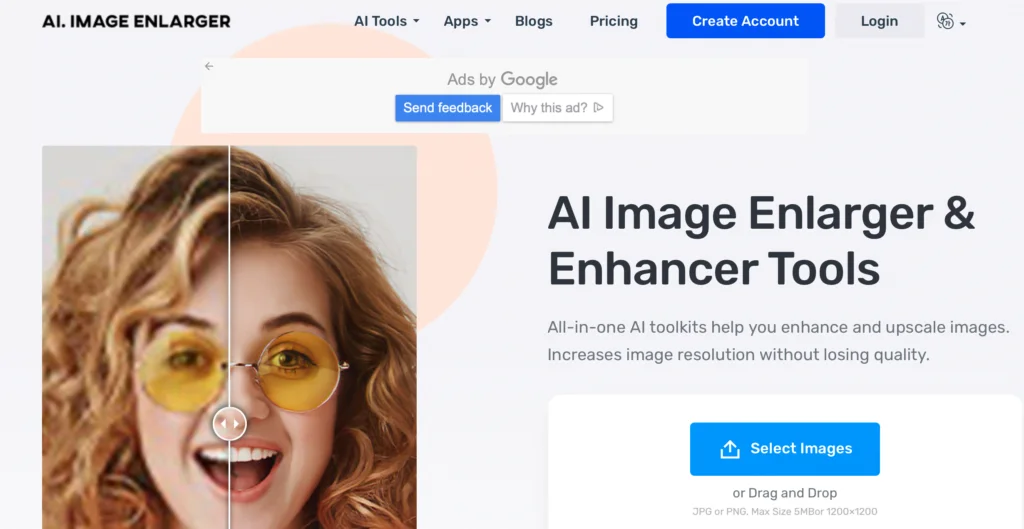 40 Outils d'IA pour Gagner en Temps et en Efficacité 34 Imglarger - Pour agrandir une image sans perte de qualité !