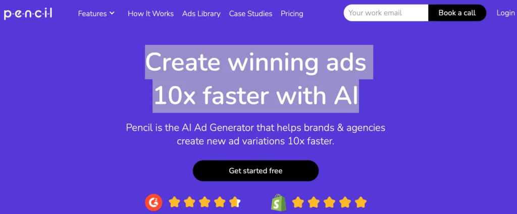 40 Outils d'IA pour Gagner en Temps et en Efficacité 33 Pencil - Créez des publicités gagnantes 10x plus vite grâce a l'IA