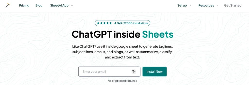 40 Outils d'IA pour Gagner en Temps et en Efficacité 24 Devenez plus rapide et plus efficace avec SheetAI App pour Google Sheets