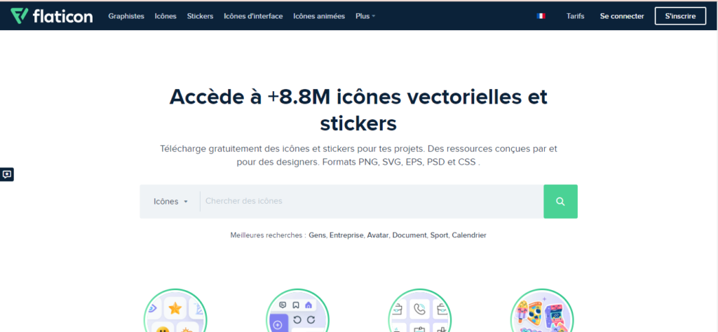 flaticone, Télécharge gratuitement des icônes et stickers pour tes projets