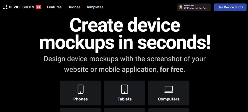 Device shots, Des mockups en quelques clics sans avoir de compétences dans le domaine du graphisme