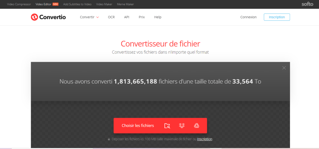 Convertio, Un outil pour convertir tout type de fichiers